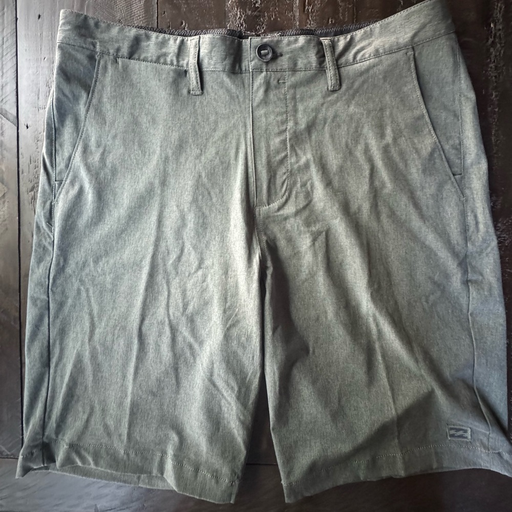 Billabong Gray Flat Front Shorts Casual Style